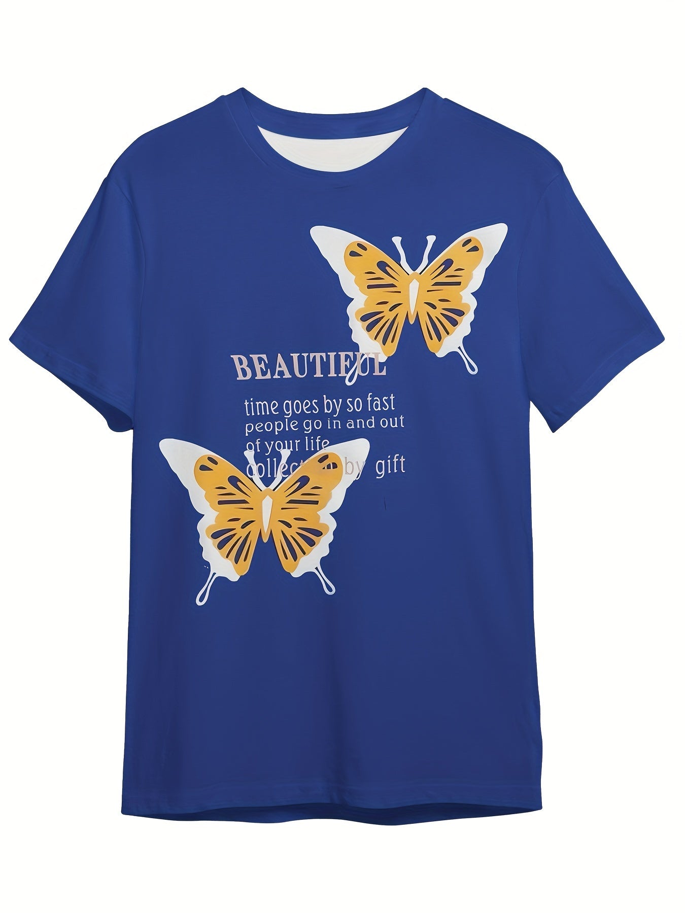 Kids Casual Butterfly Graphic T-shirt Short Sleeve Summer Sports