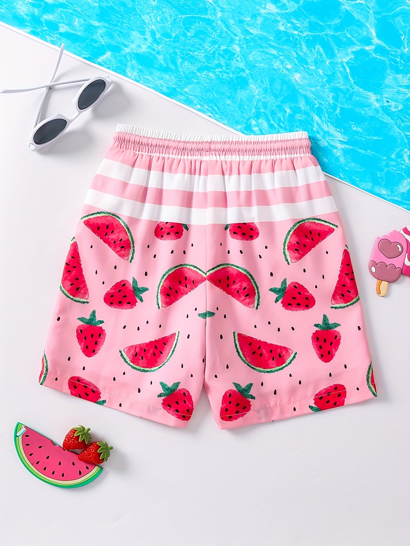 Big Boys Fruit Beach Trunks Kids Swimming Shorts