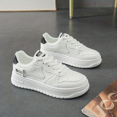 Women's Lace Up Platform Sneakers Low Top Shoes