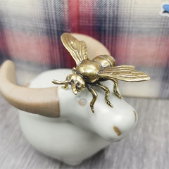 Brass Bee Small Ornaments Handcrafted Desk Decoration Gift