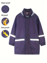 Boys Cartoon Print Rain Jacket Hooded Lightweight Waterproof Windbreaker