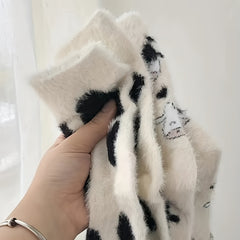 Teen's Non-slip Winter Thermal Plush Sleep Socks