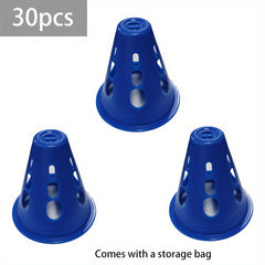 30pcs Roller Skating Training Cones W/Storage Bag for Competitions