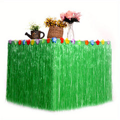 Hawaiian Table Skirt Party Supplies - Disposable Table Skirt for Home Picnic