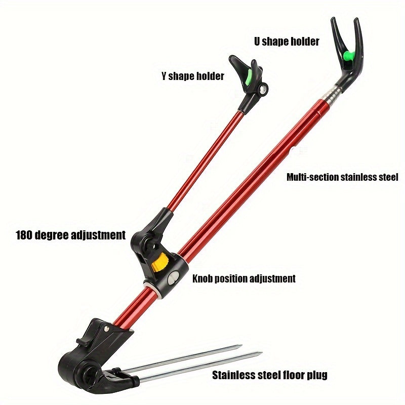 Stainless Steel Fishing Rod Holder, 180 Degree Adjustable Rod Rest