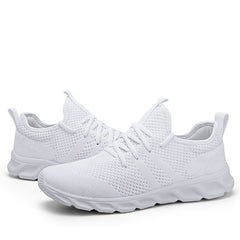 Women's Leisure Knit Material Low Top Sneakers Lightweight Lace Up Sport Shoes