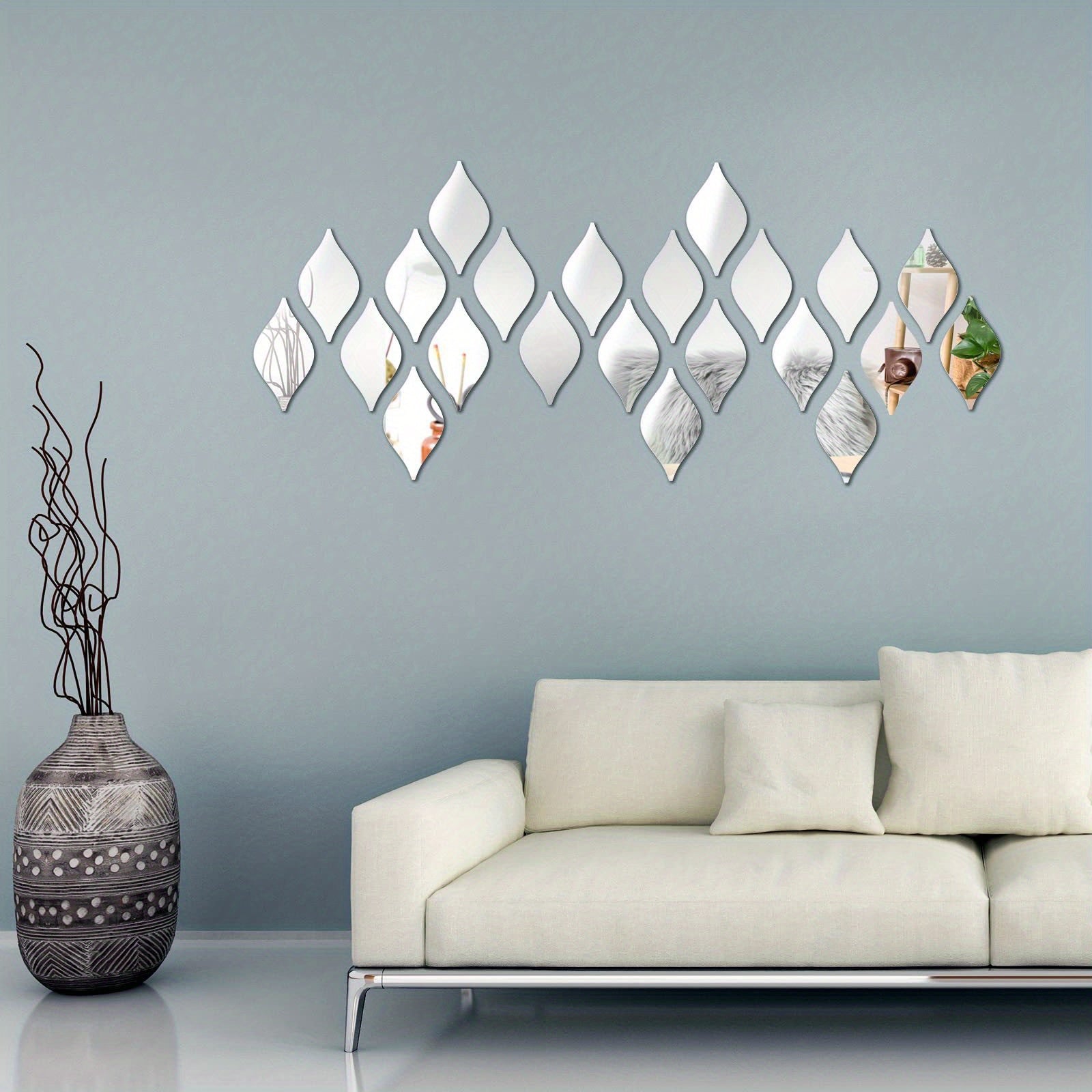 Water Drop Mirror Stickers Acrylic Mirror Wall Stickers DIY Wall Decals Art