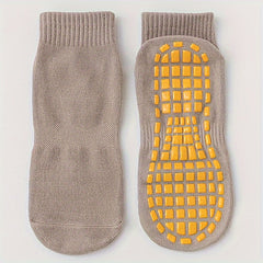 3 Pairs Anti-slip Trampoline Yoga Floor Socks Mid-tube Non-slip Socks