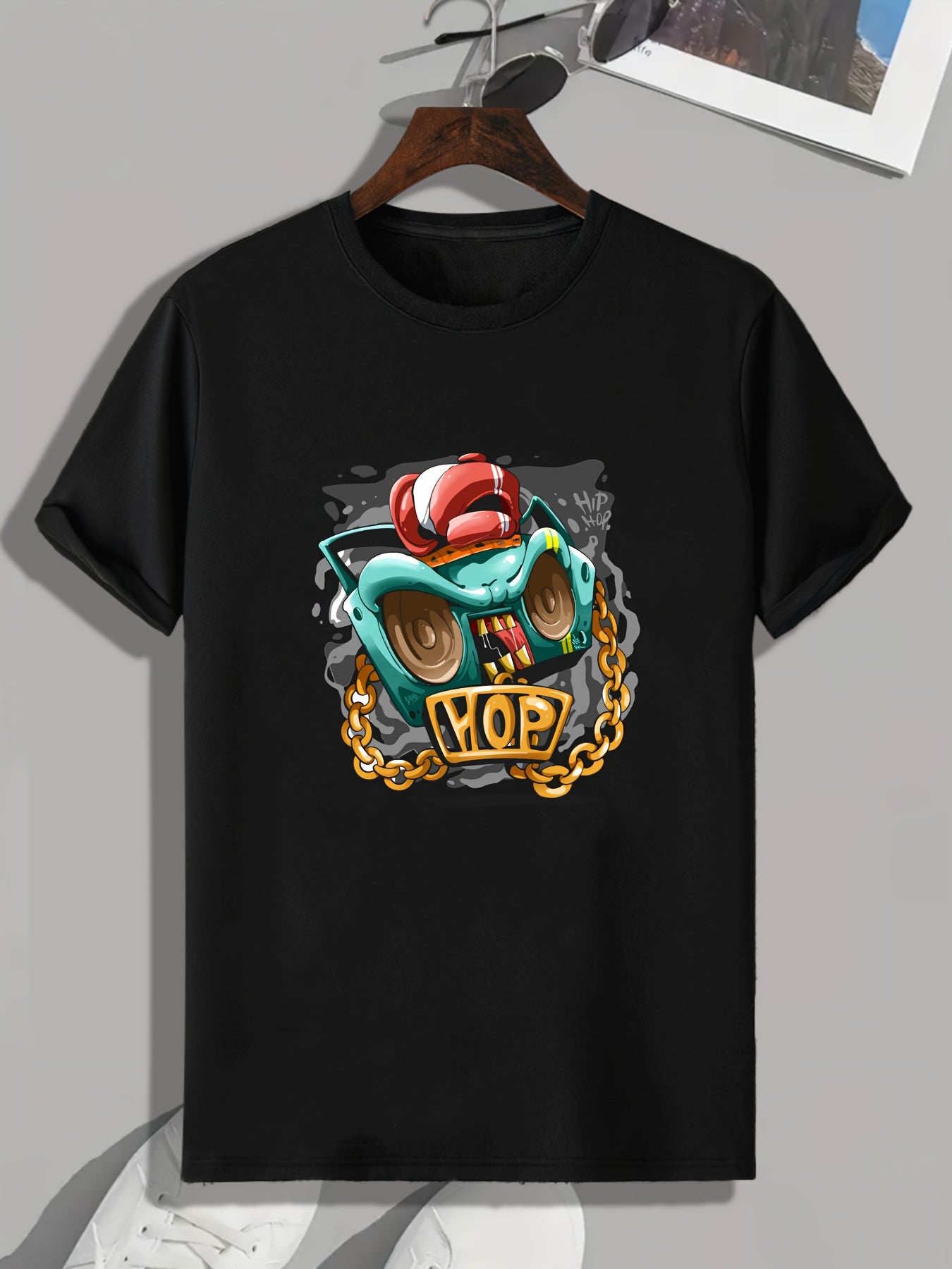Cartoon Print Men's Graphic T-shirt Casual Comfy Tees