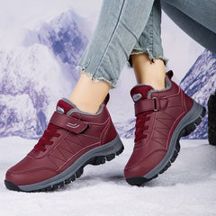 Waterproof Non Slip Snow Boots Faux Fur Lined Thermal Slip On