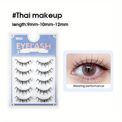 10pcs Natural False Eyelashes for Thai Makeup Style