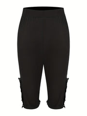 Floral Print Skinny Capris Leggings for Women