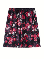 Floral Print Lounge Shorts Set