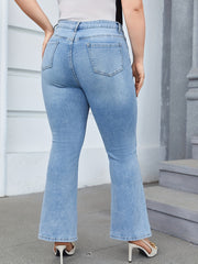 Women's Plus Size Stretch Flared Leg Jeans