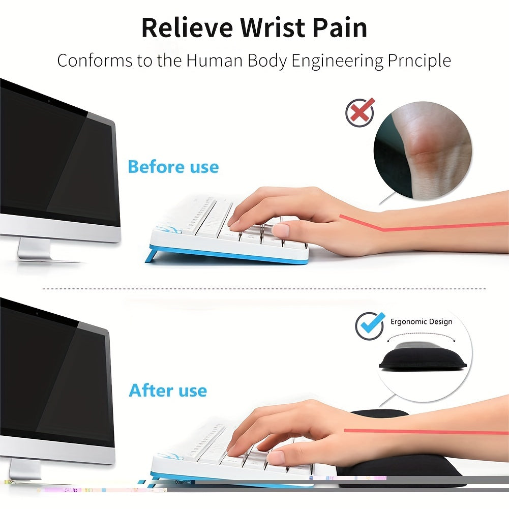 Ergonomic Keyboard Wrist Rest Pad Memory Foam Wrist Pad