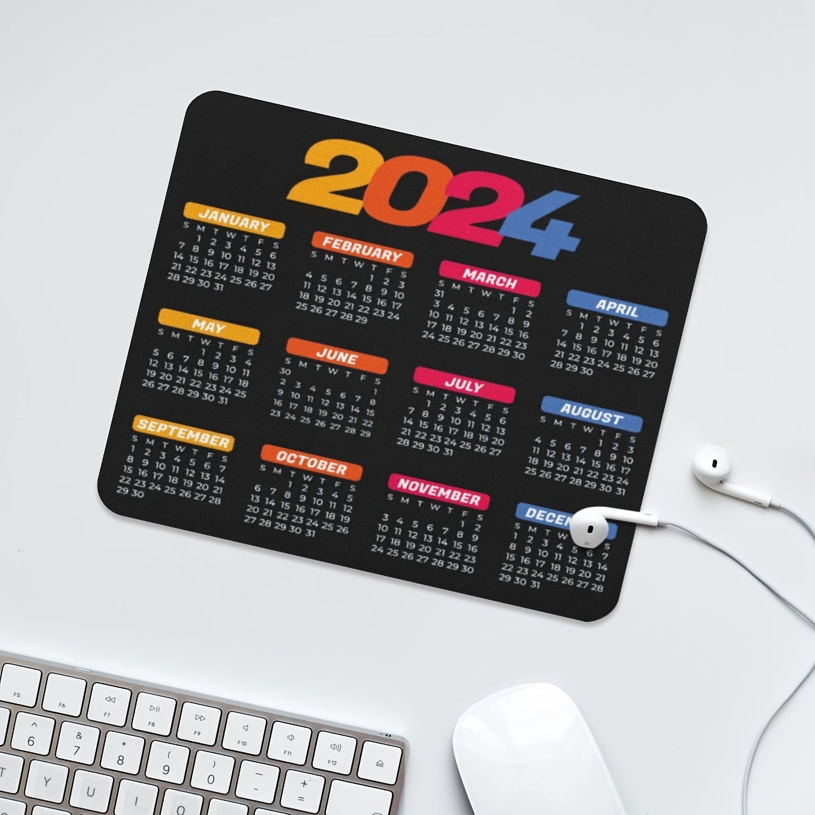 Calendar 02 Mouse Pad Non Slip Rubber Mouse Mat For Computer Desk