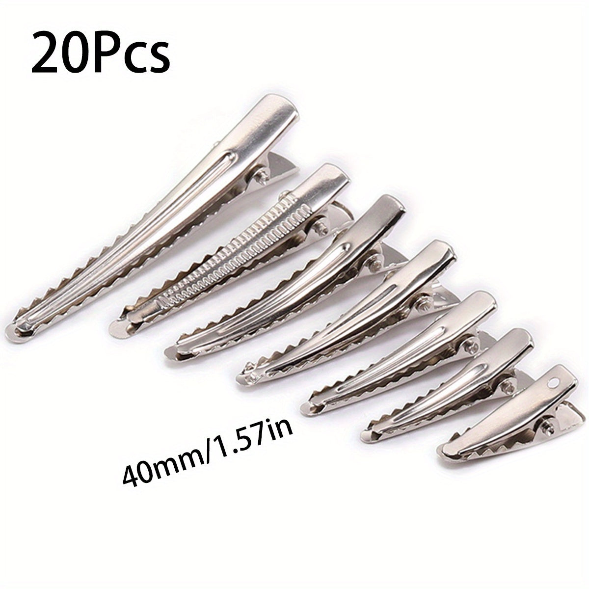 20pcs Metal Tie Clips Hairpins Headwear Jewelry DIY Accessories Size 2 3 4