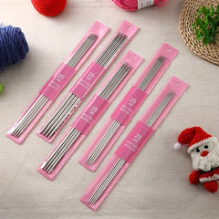 11Pcs Knitting Stainless Steel Needle Kit 2.0-6.0mm Straight Sweater Needle