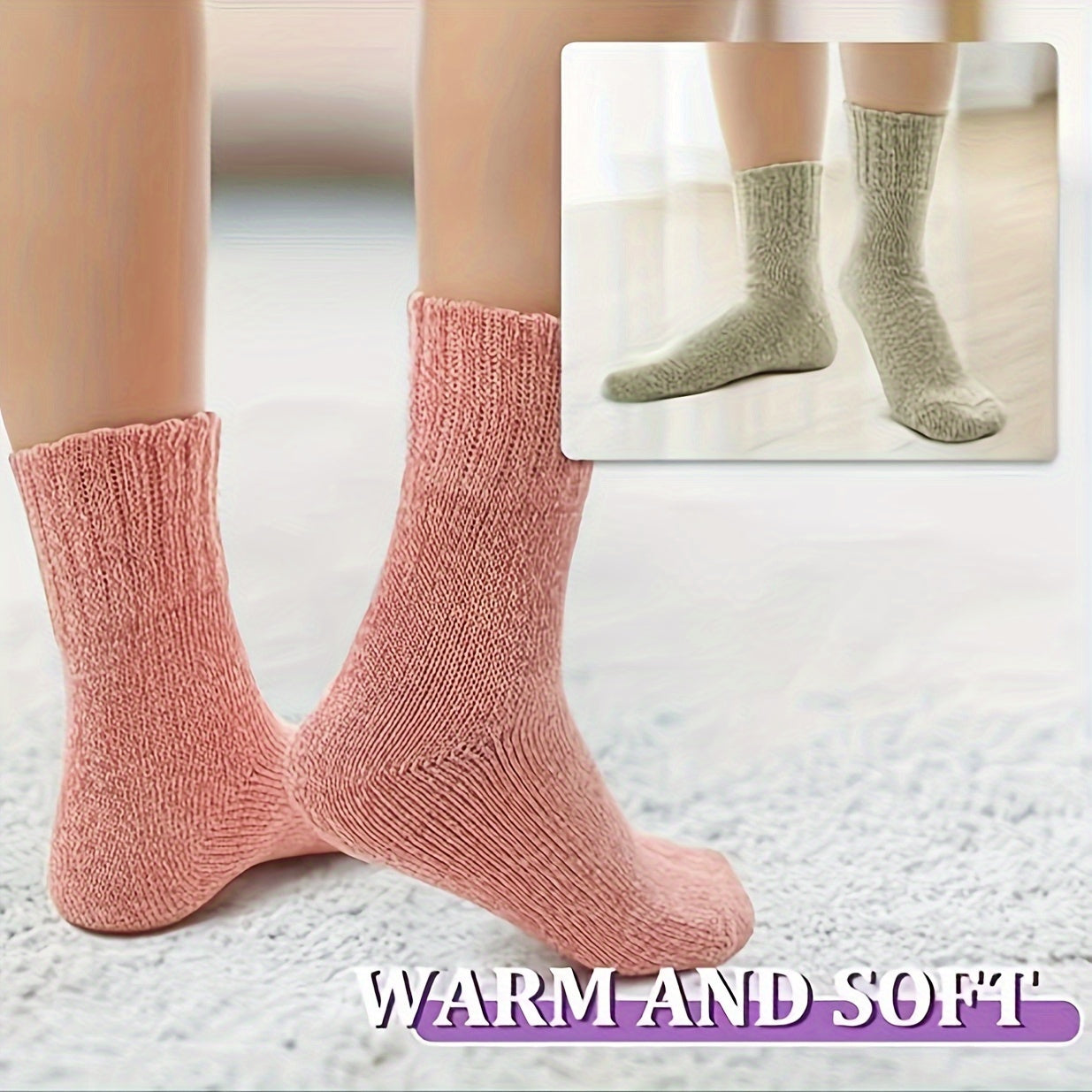 5 Pairs Women's Thick Soft Winter Socks