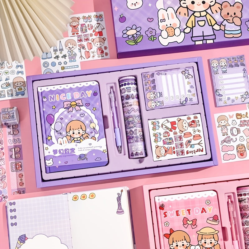 Dreamy Promise Gift Set Journal Notebook Tape Sticky Notes Stickers