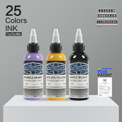 25 Colors Tattoo Ink Set Professional Tattoo Pigment Long Lasting