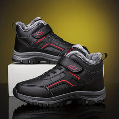 Fur Fleece Lined Snow Boots Waterproof Non Slip High Top Round Toe Shoes