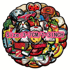 50pcs American Retro Graffiti Stickers Laptop Helmet Water Cup Decoration DIY