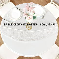 Vinyl Round Tablecloth Waterproof Tablecover Rectangle Table Cloth
