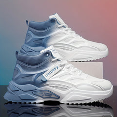 Men's Lace up Gradient Skate Shoes High Top