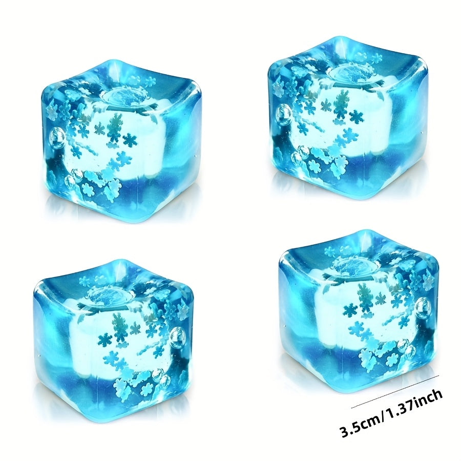 8pcs Snowflake Ice Cube Squishy Toy Anxiety Relief Stress Reliever Novelty Item