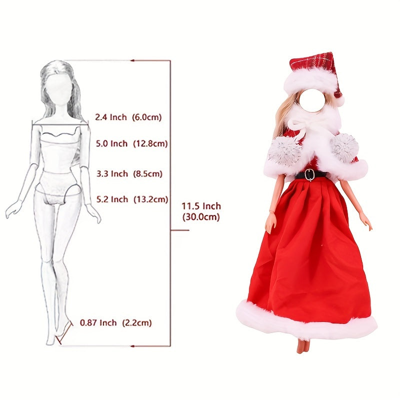 Mini Merry Christmas Ornament & Xmas Clothes For 11.8" Dolls