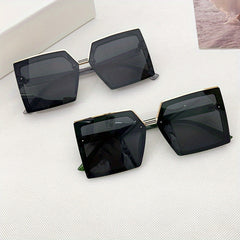2Pairs Couple's Large Frame Sunglasses Vintage UV Protection