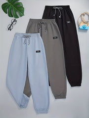 3pcs Letter Print Boys Active Sweatpants Comfortable Jogger Sports Pants