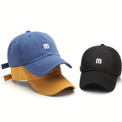 M Letter Embroidery Summer Adjustable Baseball Cap Casual Peaked Cap