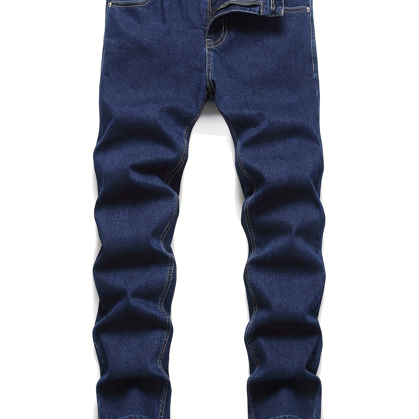 Men's Straight Denim Jeans Regular Zipper Fly