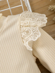 Baby Girls Ruffled Top & Corduroy Dress Set