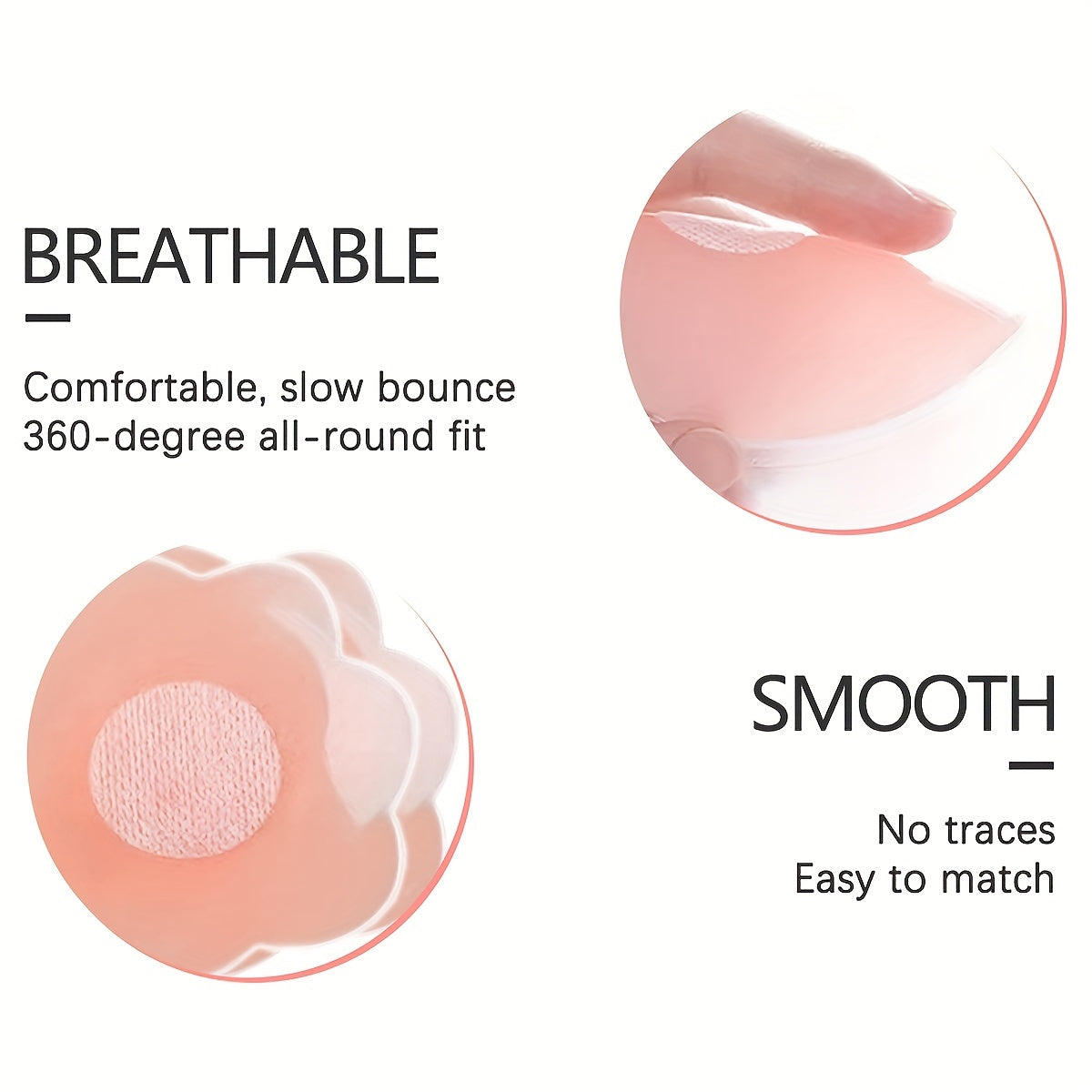 6 Pairs Invisible Stick On Lift Bra Strapless Seamless Reusable Intimates