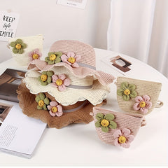Kids Straw Hat Summer Sun Protection Beach Fisherman Hat