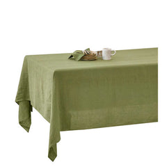 Polyester Tablecloth Soft Green Table Cloth Waterproof Rectangle Style