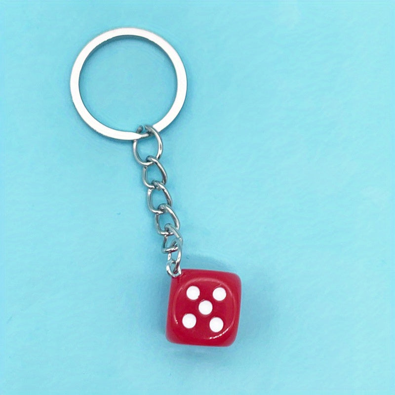 Resin Dice Keychain Mini Bag Gift Pendant