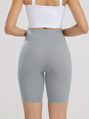 Peach High Waist Yoga Shorts Tummy Control Sports Shorts