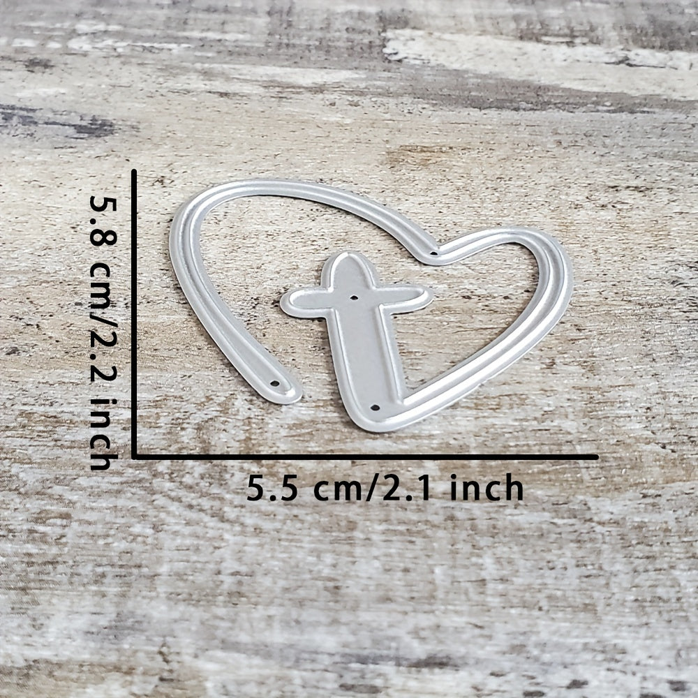 Catlove Love Cross Metal Cutting Dies for Scrapbooking