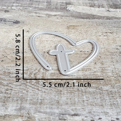 Catlove Love Cross Metal Cutting Dies for Scrapbooking