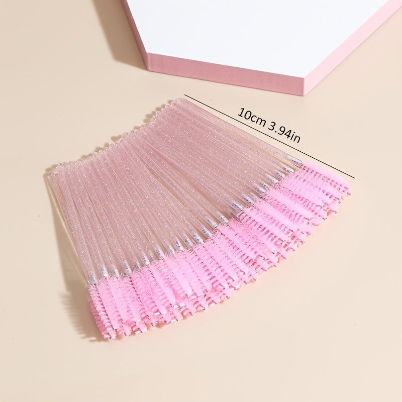 50pcs Eyelash Brush Set for Extensions & Brows Easy to Use & Clean