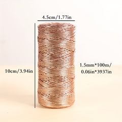 Golden Twine String Twist Ties Coil Ribbon for DIY Craft Jewelry Gift Packing