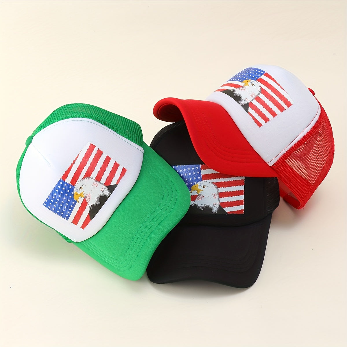 Flag Eagle Baseball Cap Independence Patriotic Trucker Hat