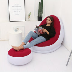 Lazy Inflatable Sofa Foldable Recliner Outdoor With Pedal