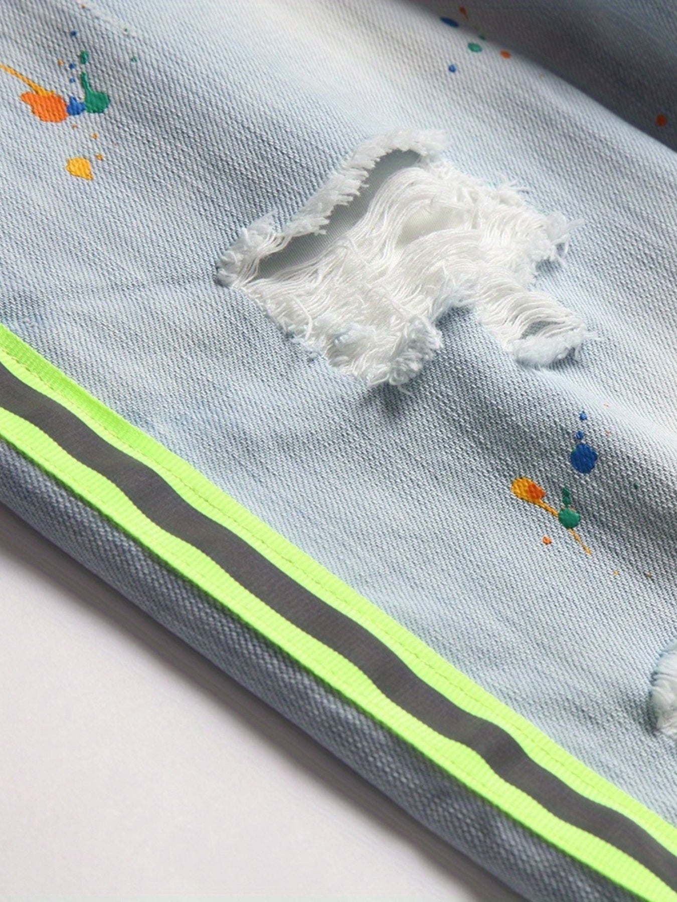 Men's Reflect Woven Tape Denim Shorts