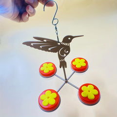 Four Cup Bird Feeder Hanging Outdoor Garden Flower Bird Feeder