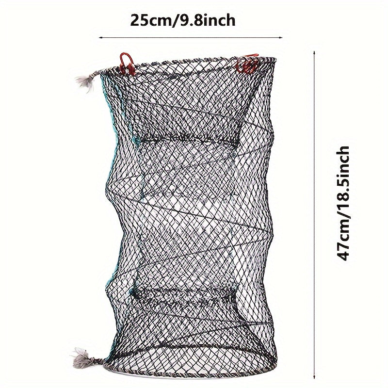 Foldable Fishing Net Shrimps Crabs Trap Cage Outdoor Tackle